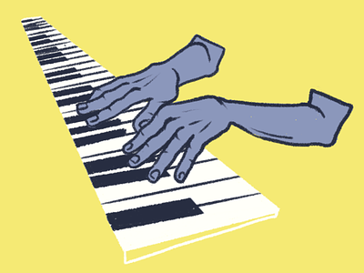 Pianoforte contrast hands illustration music piano study