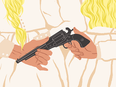The Beguiled artist blonde civil war film girls gun illustration movie sofia coppola the beguiled vintage