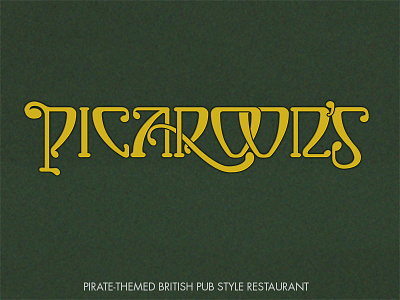 Picaroon's logo branding logo logotype pirates restaurant logo typography