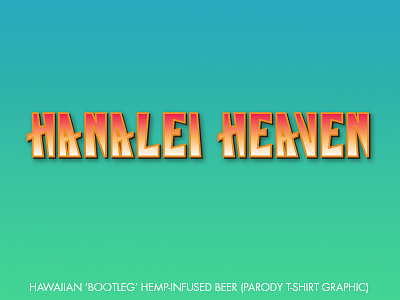 Hanalei Heaven Logo brand design custom custom font fruit crate art hawaiian logo logotype typography