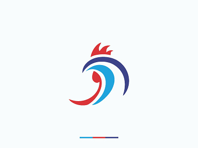 Colorful rooster head logo animal design icon logo rooster logo