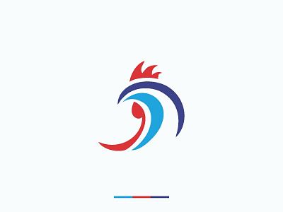 Colorful rooster head logo