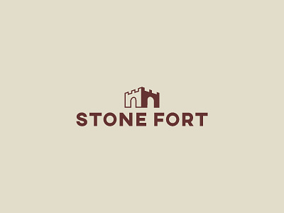 Stone fort logo design building design fort icon logo logo design stone vector