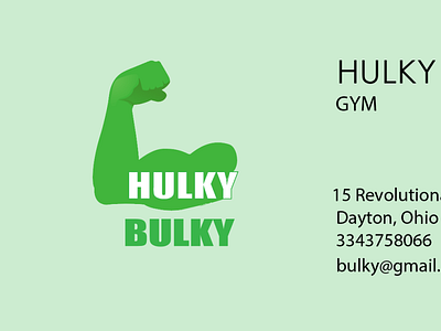 hulk inspired logo and business card
