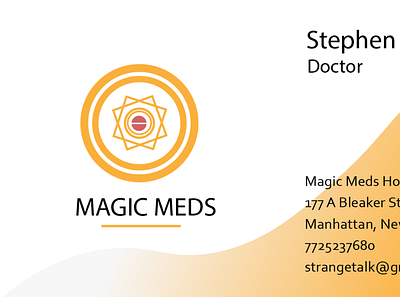 logo and business card inspired by Doctor strange adobe illustrator avengers business card design content creation graphic design illustration illustrator logo