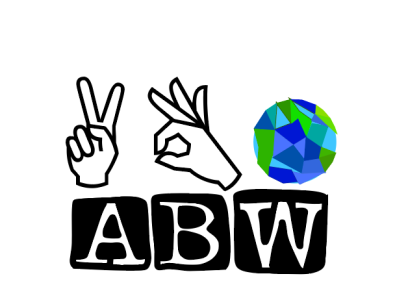 ABW - A Better World adobe illustrator branding content creation design flat graphic design illustration illustrator logo sign language typography vector