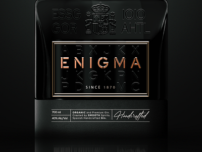 Enigma Gin Packaging Design art branding customdesign design designer gin graphicdesign handcrafted label label packaging labeldesign packaging packagingdesign typography