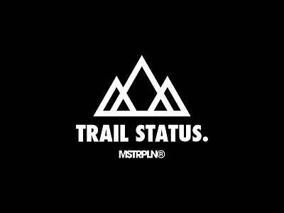 Trail Status branding icon identity logo mountains technical trail winter