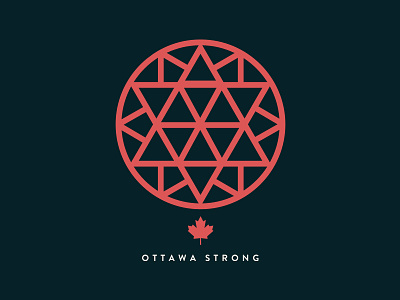 Ottawa Strong 613 badge canada capital clock tower design leaf logo maple ottawa parliament triangle