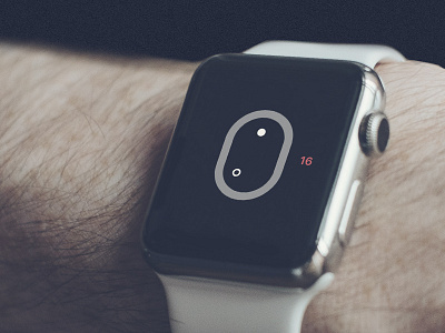 Minimal Clock  Watch Concept apple watch clean clock design flat icon minimal time watch