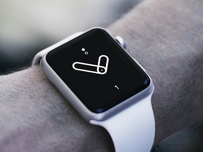 Minimal Clock  Watch Concept app apple watch clean clock design flat icon ios minimal time watch