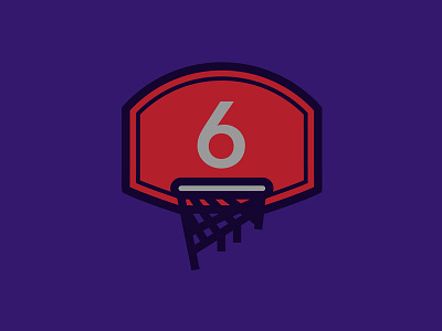 The 6 all star basketball design flat logo nba raptors sports the 6 toronto