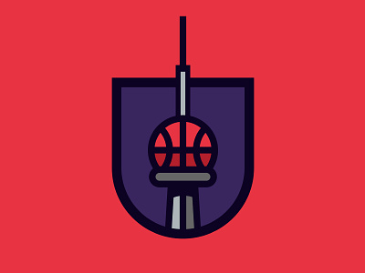 Toronto Raptors / CN Tower basketball branding cn tower design identity logo nba raptors sports team toronto tower