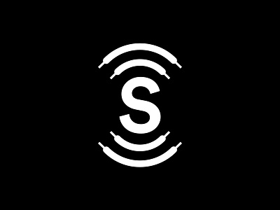 The Sneaker Podcast brand branding broadcast identity laces logo mark minimal podcast sneaker symbol
