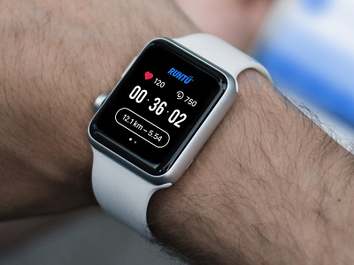 Runtü Fitness Tracker app apple watch clean fitness flat health icon ios minimal sport time watch