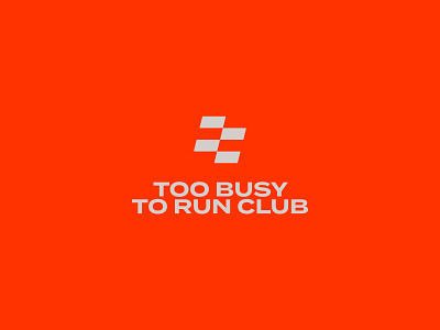 Too Busy To Run Club brand branding identity logo mark minimal simple stroke symbol