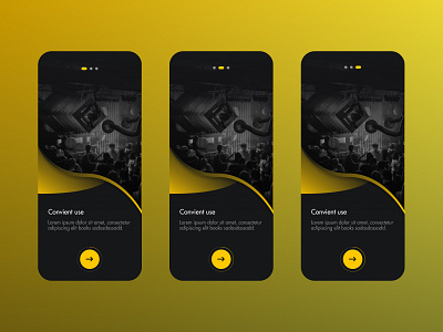 Nightlife onboarding design for mobile app 2 app design minimal mobile app mobile app design mobile ui onboarding onboarding screens onboarding ui ui