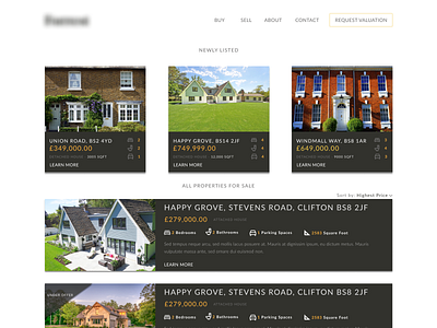 Estate Agent Property listing page conceptui design figma figmadesign ui