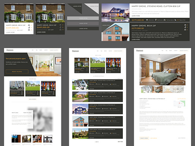 Landing, Listing and Property pages for Estate Agency project