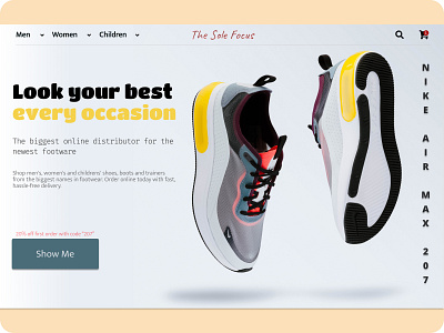 Daily UI Task 3 - Online Shoe Distributor Landing Page dailyui dailyuichallenge design ecommerce figma figmadesign landingpage landingpageui shoes shoes store sneakers ui