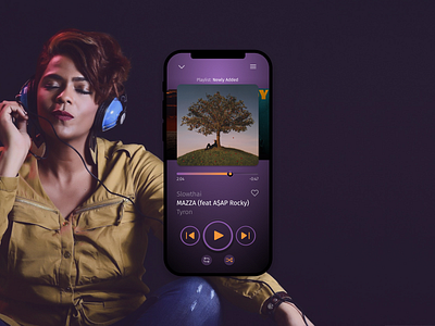 Daily UI Challenge 09 - Music Player app buttons conceptui dailyui dailyui 009 dailyuichallenge design figma figmadesign mobile music music app music app ui ui