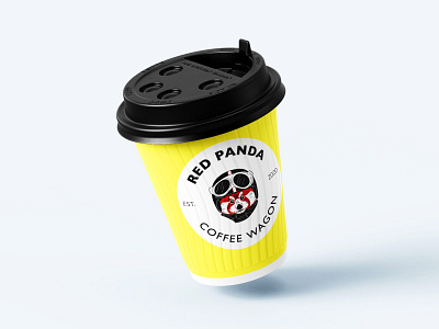 Red Panda Coffee Logo coffee coffee cup coffeeshop logo red panda redpanda