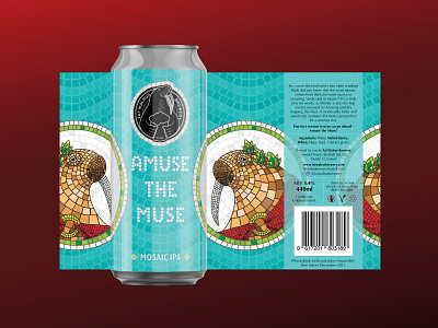 Amuse the Muse IPA Beer Label beer beer label beer packaging craft beer ipa beer label design mosaic walrus