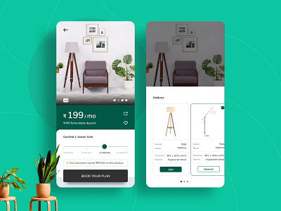 Furniture Rental Product Detail Page for Rentomojo