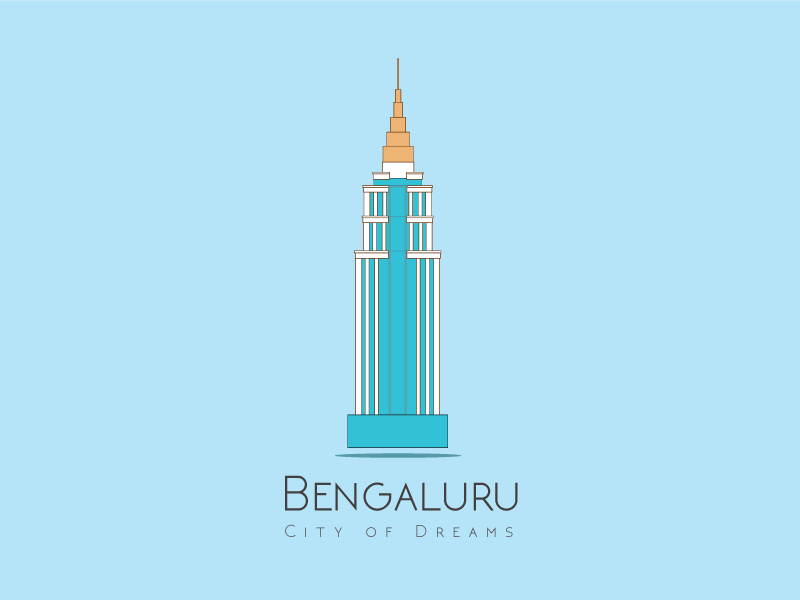 Bengaluru Love bengaluru landscape bangalore landscape illustration rohit bind bengaluru bangalore ub city