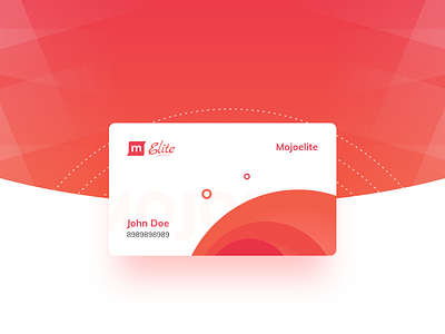 Mojo Elite Card card credit card document elite gradient material design mojo mojoelite rentomojo user experience user interface web application