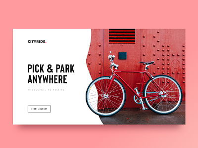 Cityride Concept - Landing Page / Website / First Fold 🏙🚲 branding cycle design first fold gradient landing page logo typography ui ux web website
