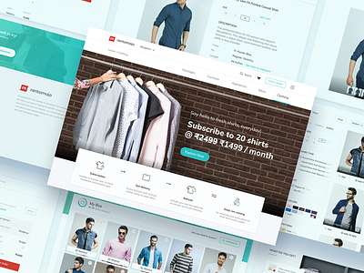 Men's Apparel - Say hello to fresh shirts, everyday! apparel cart category clothing fashion filter landing page launch product page subscription web website