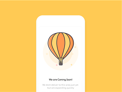Coming Soon in your City | Empty State city coming soon comingsoon design hot air balloon illustration rohit bind ui ux vector