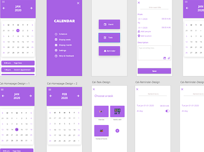 Calendar App adobexd app calendar app design ux ux design uxui