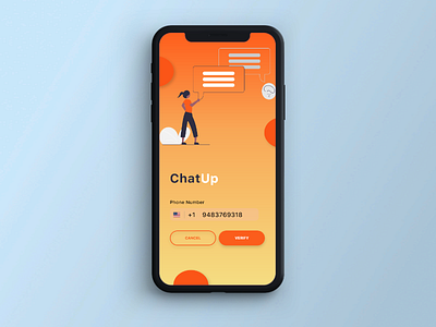 ChatUp homepage adobexd chatting app ux ux design uxui