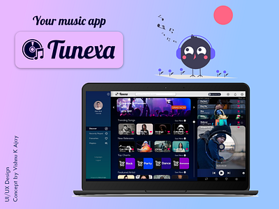 Web music app UI adobe concept design figma music music app streaming study ui uiux ux web web design xd