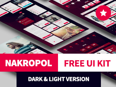 Freebie Psd - UI Kit (Web & Mobile) design psd interface freebie flat mobile kit ui free