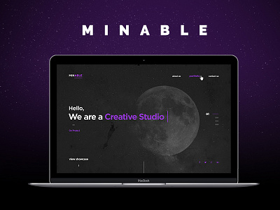 Minable | Minimal Portfolio agency clean creative dark minimal personal portfolio web works