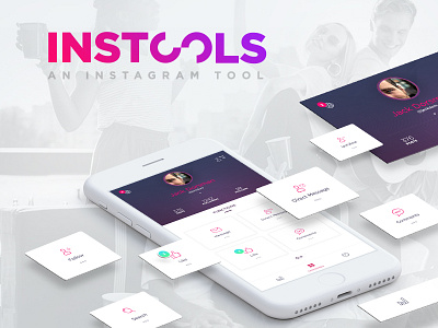 Instools App app application creative design instagram mobile mobile app tool ui ux