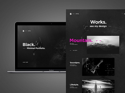 BLACK | Creative Portfolio agency black creative design designer personal photography portfolio works