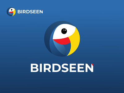 Rounded bird eye web app logo design | Birdseen