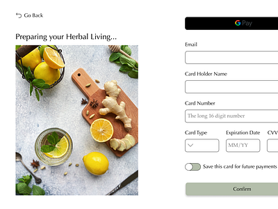 Herbal living credit card checkout