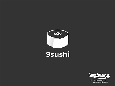 sushi 9 art design flat food graphic design illustration illustrator logo minimal vector