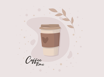 Coffee time autumn coffe coffee cup design flat icon illustraion illustrator vector