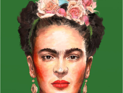 Frida Kahlo illustration pintura digital portrait