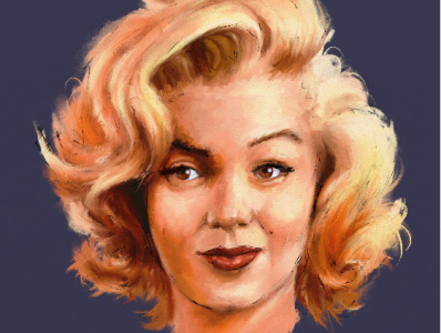 Marilyn illustration pintura digital portrait