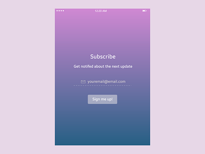 Subscribe, #DailyUI #26