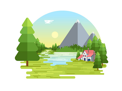 Another Morning Landscape illustration landscape morning nature