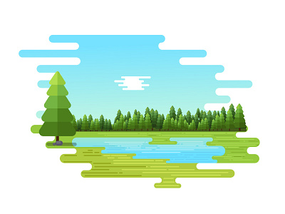 Forest Landscape forest illustration landscape nature