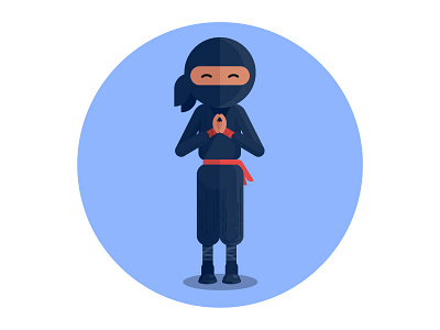 Ninja Character design flat ninja illustration ninja ninja illustration seometrical design vector ninja